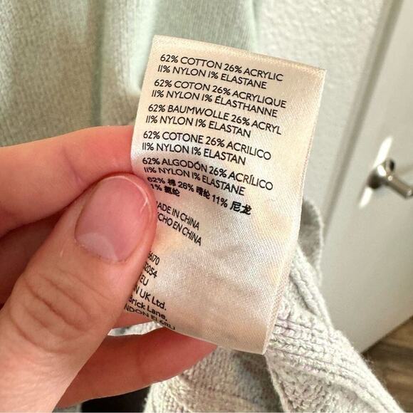 Free People Women's Large Street Fair Tunic Sweater in Lime Green Combo - Picture 8 of 13